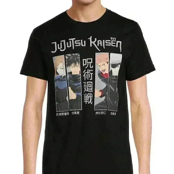 NWOT Jujitsu Kaisen Adult Anime T-Shirt Character Boxes | Size Unisex Large - Picture 1 of 4